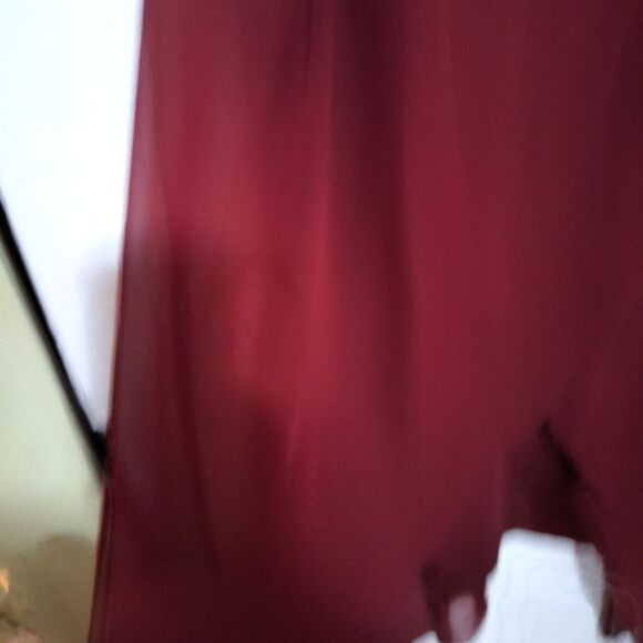 Asymmetrical Women's Plus Sized Cocktail Dress Red Embellished Elegant 4X - Picture 5 of 12